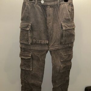 YTG Grey Corduroy Cargo Pants/shorts